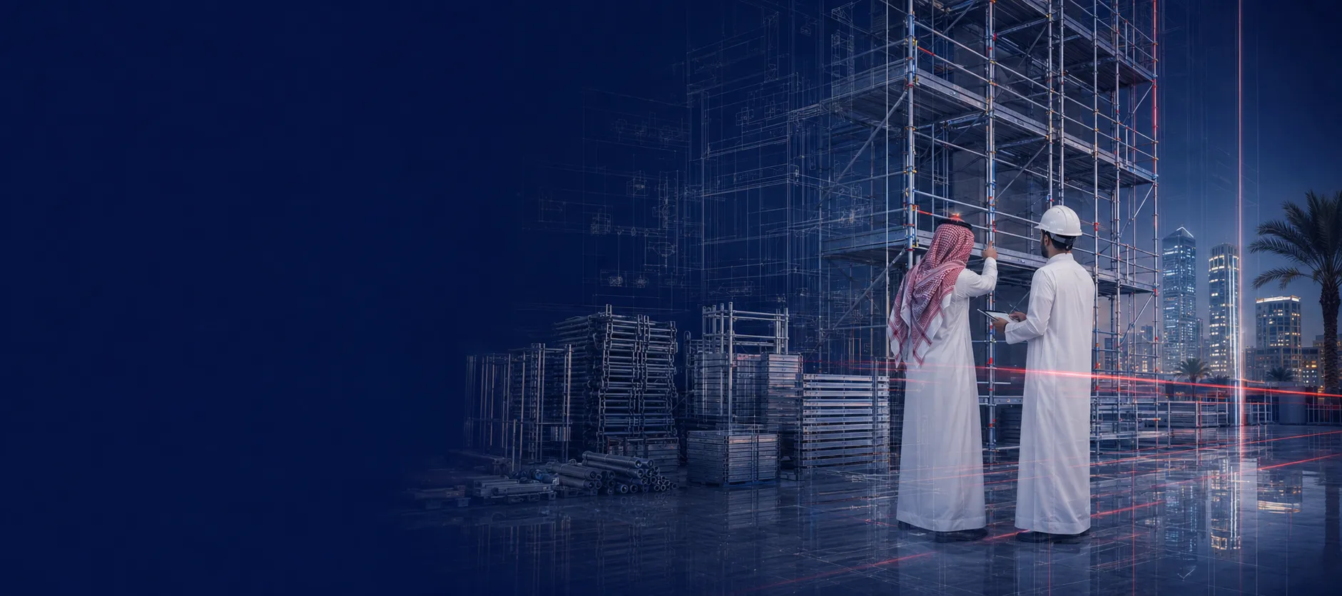 سقالات للإيجار في السعودية | حلول آمنة ومرنة لمختلف المشاريع