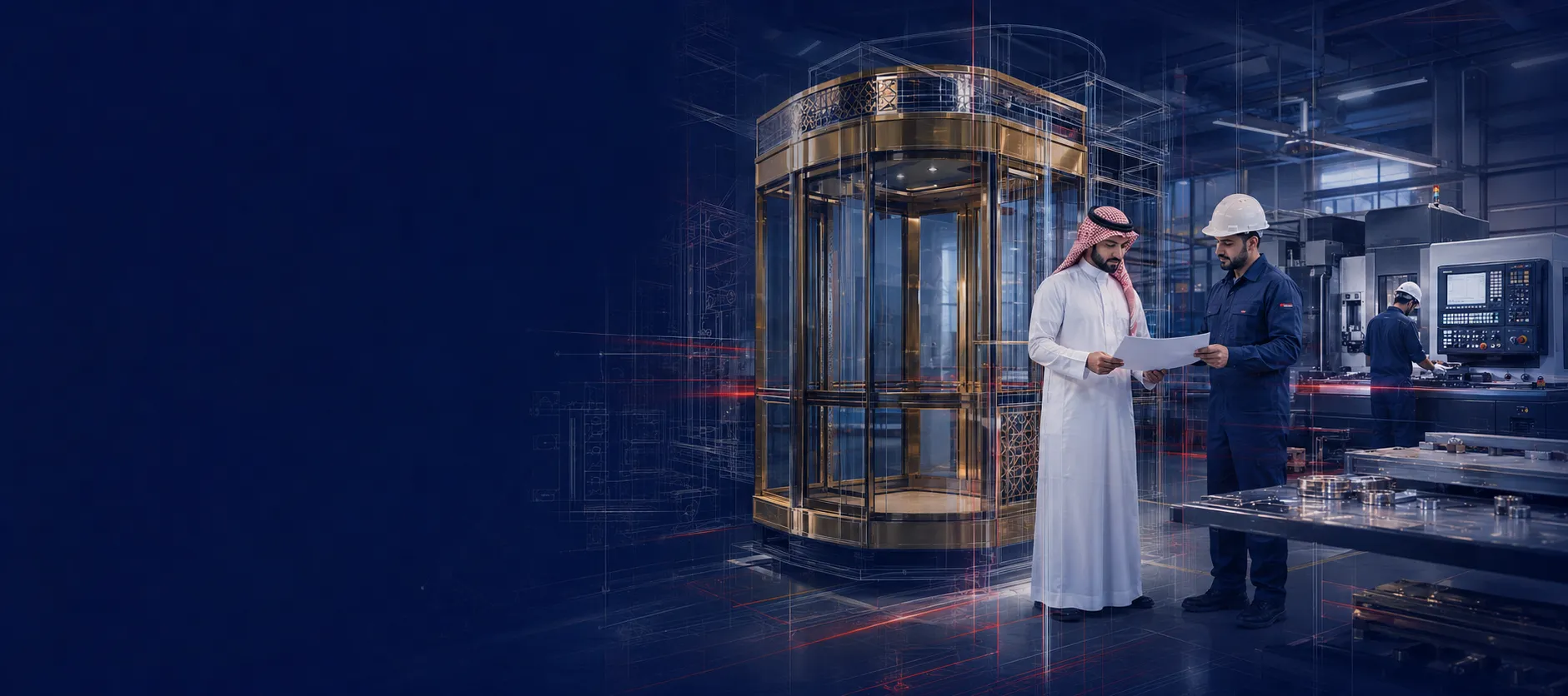 تصنيع مصاعد مخصصة في السعودية | تصميم وتنفيذ مصاعد حسب الطلب | مارينا